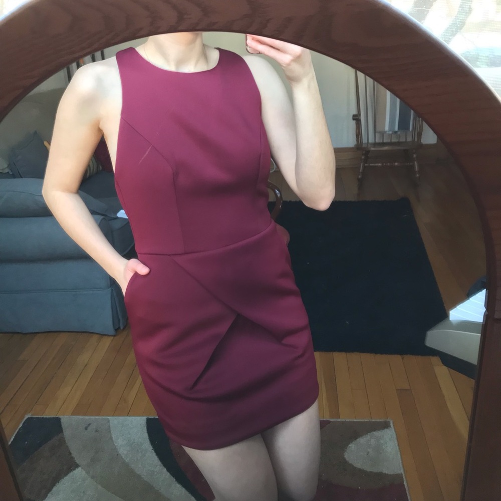 Keepsake the Label Maroon Cocktail Dress